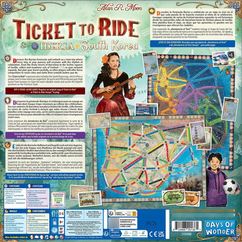 Ticket To Ride Iberia Y Expansión Corea Del Sur Juego De Mes