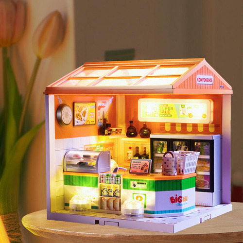 Kit De Casa De Muñecas En Miniatura Tienda De Conveniencia