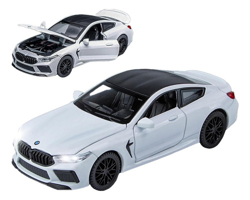 Coche De Juguete Bmw M8 1:32 Metal Con Luz Y Sonido