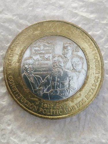 Moneda Conmemorativa Centenario De La Constitución 