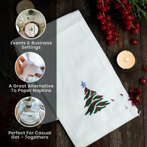Servilletas Navideñas, Servilletas De Tela, Mesa De Comedor