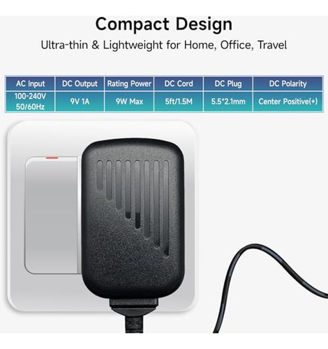Adaptador Ac A Dc 9v 1a - Compatible Con Arduino Y Ms