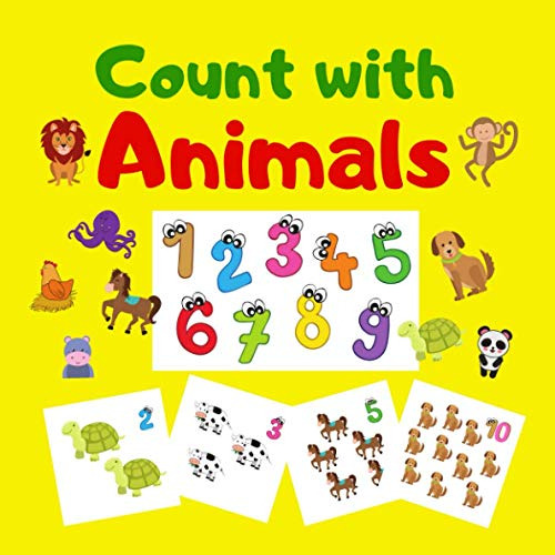 Count With Animals: Book For Kids Ages 3-5 Gift Idea For Kid