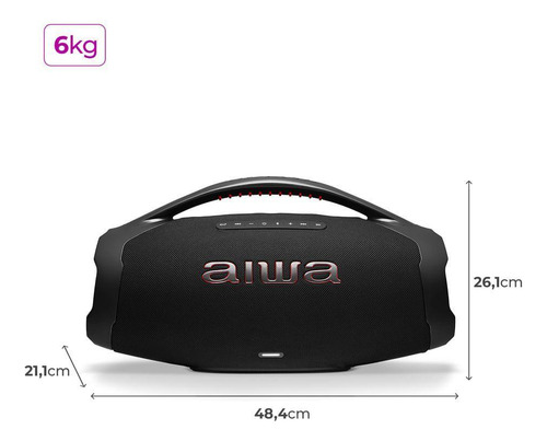 Caixa De Som Boombox Plus Aiwa Bbs01b 200w Bluetooth Bivolt