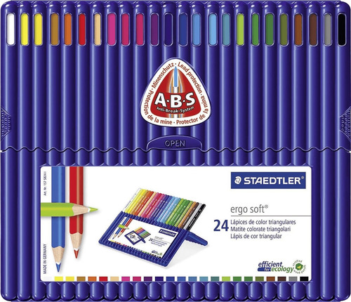 Lapices 24 Colores Triangulares Staedtler Ergosoft