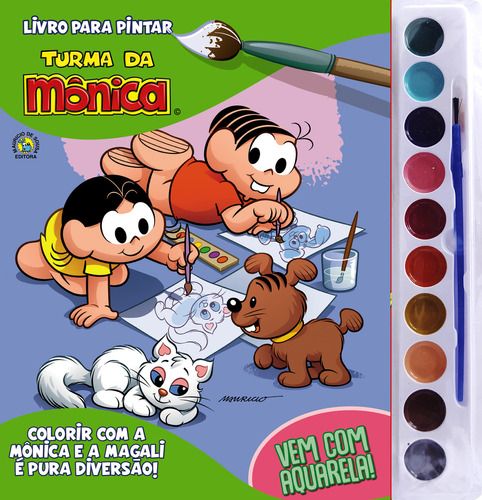 Turma da Mônica - Livro para Pintar com Aquarela, de On Line a. Editora Online, capa mole, edição 6 em português, 2022