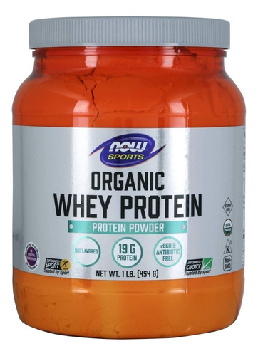 Organic Whey Protein 454g, Proteina Suero Organic, Now,