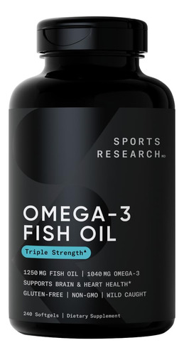 Sports Research Aceite De Pescado Omega 3 De Triple Fuerza