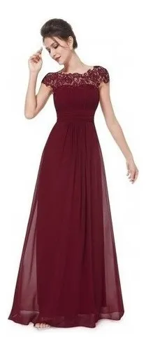 Vestidos de 2025 color vino tinto