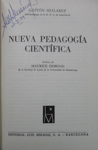 Nueva Pedagogía Científica Gastón Mialaret