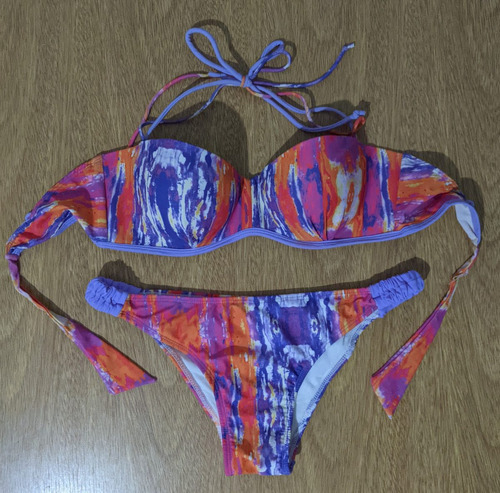 Traje Baño Bikini Malla Lila Compañía Del Sol Usada 2 Veces