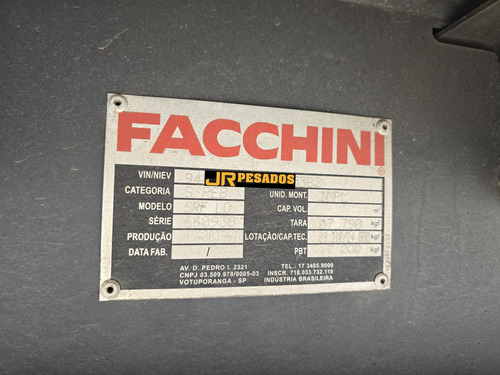 Carreta Facchini Bitrem Báu Sider Ano 2012 Chassi Deslizante