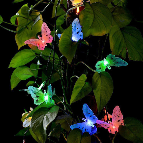 .decoración Al Aire Libre De Lámparas De Mariposa Solares