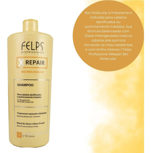 Felps X Repair Bio Molecular Shampoo 1l