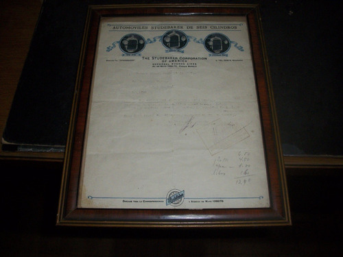 Studebaker Automovilismo - Presupuesto Del Año 1927 - Usado (Usado)