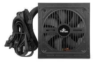 Fuente de poder Yeyian 750w bronce 80 plus atx 2.0 no modular pcie 6 sata molex yfb-75000-01 color negro