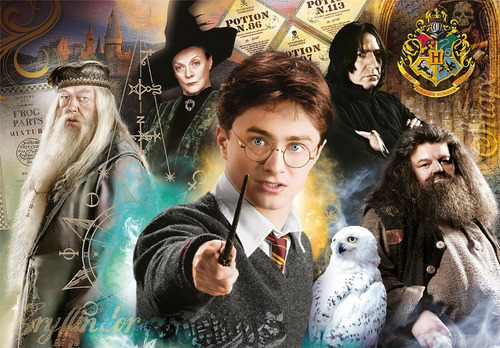 Rompecabezas Harry Potter Profesores Hogwarts 1000 Pz Clementoni Italia Dumbledore Mcgonagall Snape Hagrid Con Poster