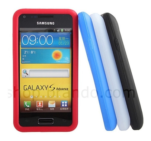 Forro Goma Negro Azul Rosa Samsung Galaxy Advance I9070