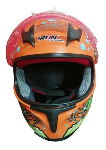 Casco Infantil Integral Cerrado Certificado Iron Racing 