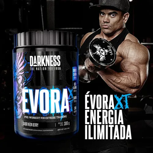 Darkness Évora Pré-treino Beta-alanina 300g Pó Neon Berry