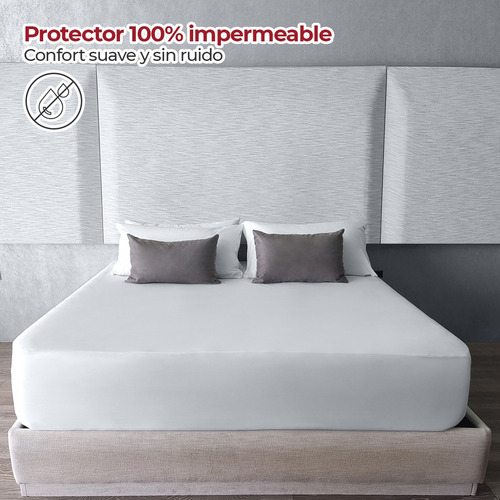 Protector De Colchón Impermeable Antiácaros Y Chinches Uf Qs