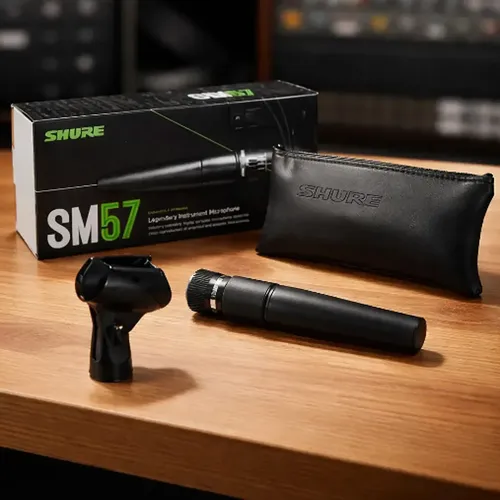 Microfone Shure Profissional Sm57-lc Dinâmico Cardioide Cinza