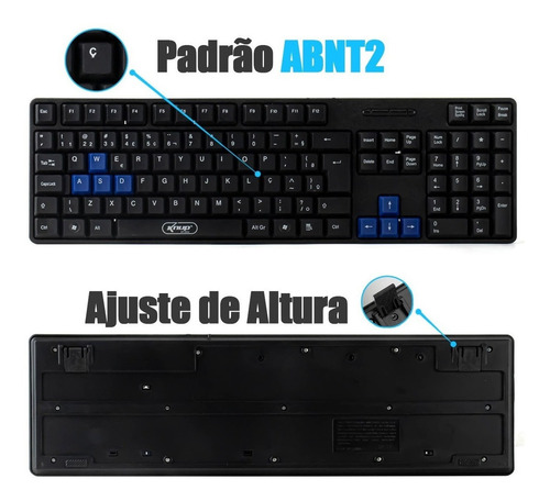 Teclado Knup Gamer Com Teclas Wasd Coloridas Usb Barato