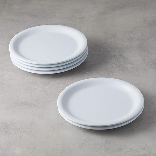 Kit 24 Prato Raso Resturante Branco Porcelana Germer Iguaçu
