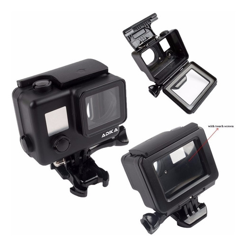 Carcasa Blackout Gopro Hero 3+ Hero 4 Tapa Lcd Housing Negro