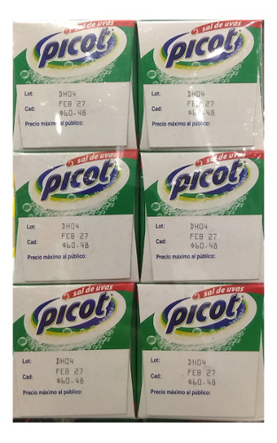 Sal De Uvas (6 Cajas, 10 Sobres C/u) Picot