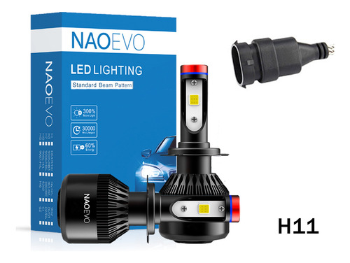 Focos Led Naoevo Serie K1 Base H11 8.000lm Autos
