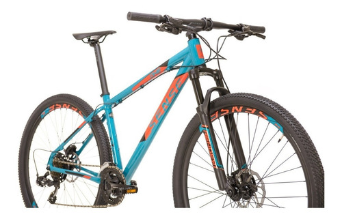 Bicicleta Mtb Sense One 2023 Freio Hidráulico 3x7v Shimano Cor Azul-acqua/Vermelho Tamanho do quadro L