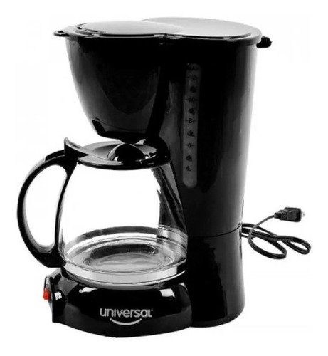 Cafetera Universal L66700 semi automática negra de filtro 120V