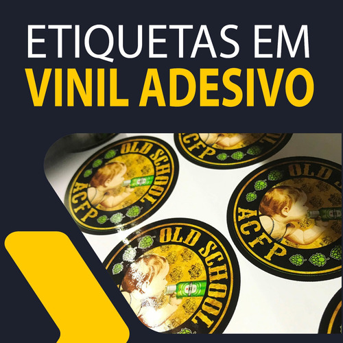 1000 Etiqueta Adesivo Vinil Não Rasga Pode Molhar 5x5 Cm
