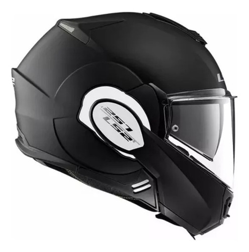 Capacete Moto Articulado Ls2 Valiant Ff399 Preto Fosco