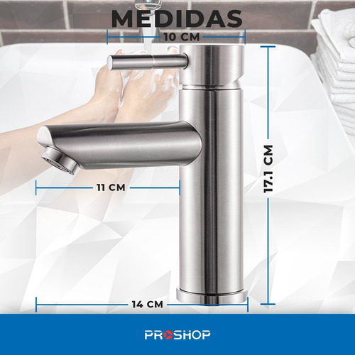 Imagen 8 de 10 de Canilla Grifería Baño Premium Bacha De Acero - Nero Original