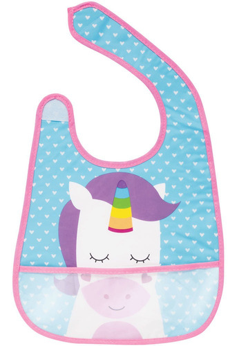 Babador Com Bolso Pega Migalhas Unicórnio 08261 Buba