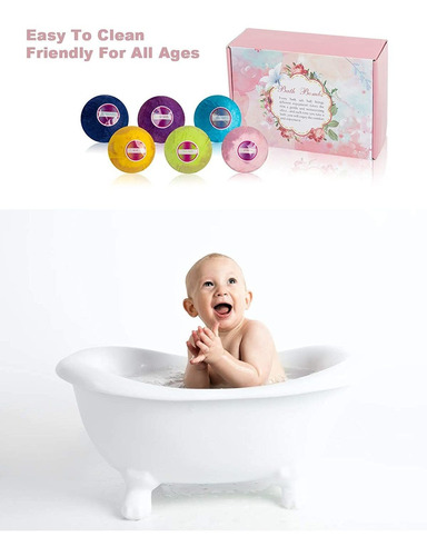 Bombas De Baño Sistema Del Regalo, 6pcs Fizzies Spa Kit Con