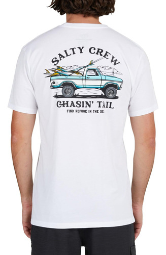 Camiseta De Manga Corta Salty Crew Off Road Premium Blanca S