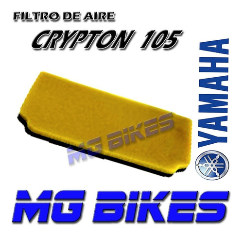 Filtro Aire Yamaha Crypton 105 Original  Solo En Mg Bike