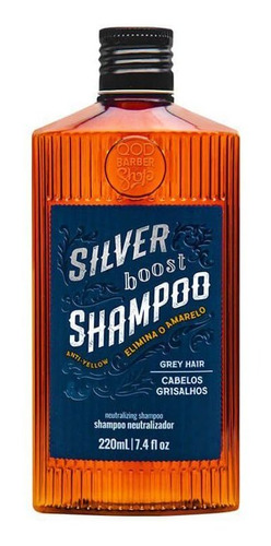 Shampoo Para Cabelo E Barba Grisalhos - Silver Boost - Qod