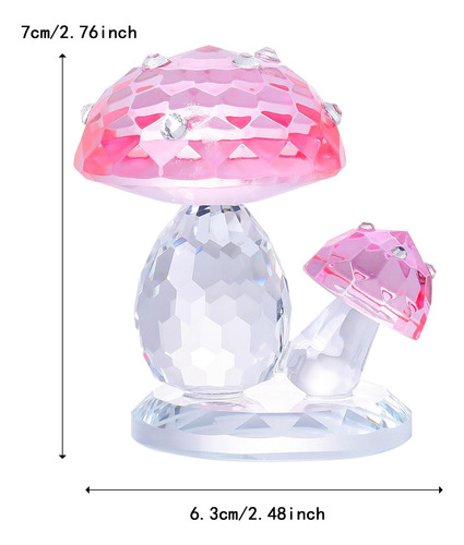 Imitation Crystal Statue Art Craft Red Collection Rosa