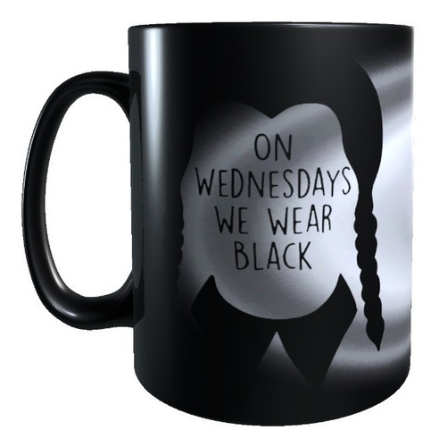 Taza Tazón Magico Merlina Wednesday Addams Frase