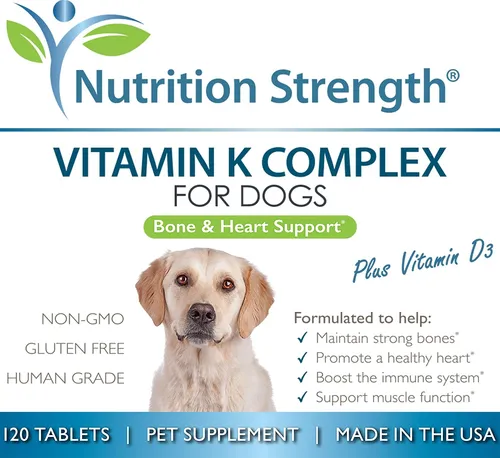 Vitamina K1 K2 Y D3 Para Perros Tabletas Masticables 120 Uni