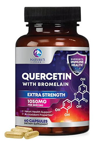 Quercetina - Suplemento De 1050 Mg Con Bromelina, Zinc Y Bio