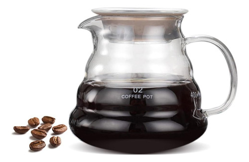 Cafetera De Vidrio Servidor De Café 500 Ml Tetera De Vidrio