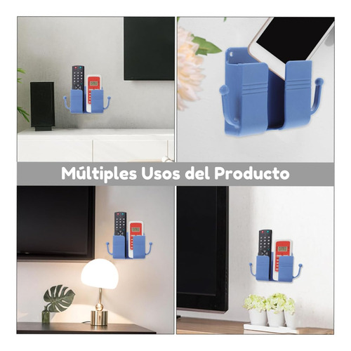 3pz Soporte Adhesivo Pared Celular Control Cargador Llaves
