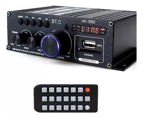 Reproductor Multimedia Doméstico Con Amplificador Coche 12v