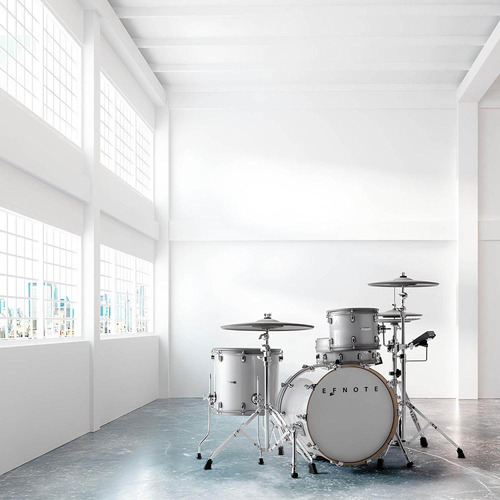 Bateria Eletrônica Design Acústico Efnote 7 4 Pçs Usb Midi Cor Prata