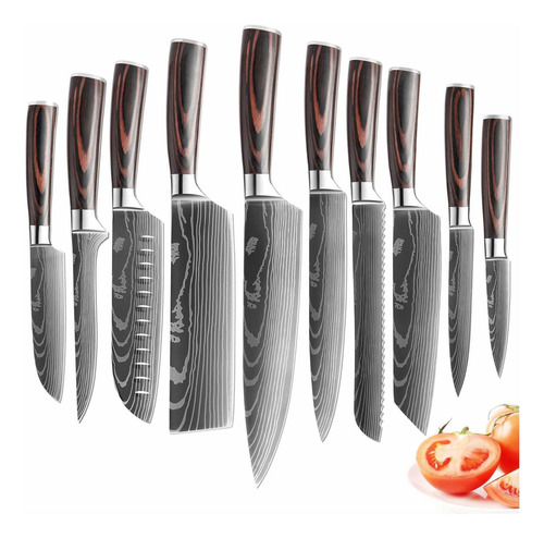 Xituo Juego De Cuchillos De Chef De Cocina, 10 Cuchillos De